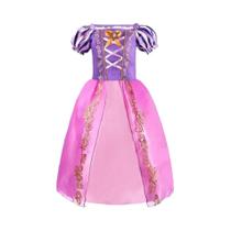 Vestidos de Princesa para Meninas - Rapunzel, Cinderela, Bela - Festa de Aniversário e Halloween