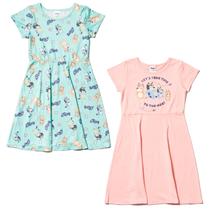 Vestidos de skatista Bluey Dad Bingo Little Girls, pacote com 2, tamanho 6