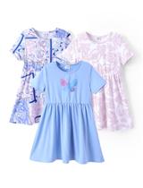 Vestidos de verão PATPAT Toddler Girl Floral Skater 3-4 anos Vestidos de verão PATPAT Toddler Girl Floral Skater 3-4 anos