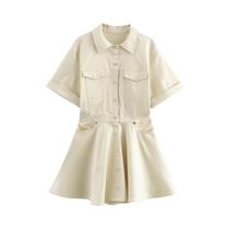 Vestidos Elegantes De Verão E Primavera Para Mulheres Com Gola Reversível Mini Para Festas Noturnas Vestidos Elegantes De Verão E Primavera Para Mulheres Com Gola Reversível Mini Para Festas Noturnas