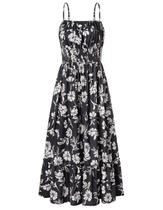 Vestidos florais para mulheres 2025, casual, praia, sem mangas, boho, vestido de verão, cami, vestidos maxi, Black Vine XL Vestidos florais para mulheres 2025, casual, praia, sem mangas, boho, vestido de verão, cami, vestidos maxi, Black Vine XL