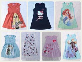 Vestidos Infantil Personagens - Kit 3 peças de vários tamanhos - Disney
