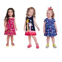 Vestidos infantis da marca kyly kit com 3 peças 4-6-8