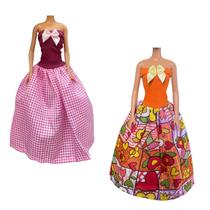 Vestidos Longos Sortido Tecido Diversos Modelos Veste Boneca