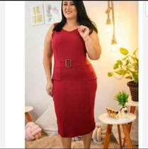 Vestidos Midi Femininos Peplum
