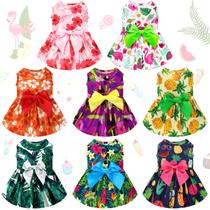 Vestidos para animais de estimação LEIFIDE Hawaii, 8 peças, GG, padrão de verão, laço