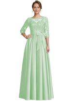Vestidos plus size para a mãe da noiva para casamento 2024, manga 3/4, bolsos laterais, vestido formal de renda longa evasê para convidados de casamento Mint 16 Plus Vestidos plus size para a mãe da noiva para casamento 2024, manga 3/4, bolsos laterais, vestido formal de renda longa evasê para convidados de casamento Mint 16 Plus