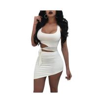 Vestidos sexy femininos para clube e noite, alças espaguete, costas nuas, bodycon, mini vestido