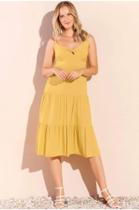 vestilo longo amarelo sem manga