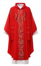 Vestimentos de igreja Chasuble BLESSUME, padre, clero, algodão vermelho