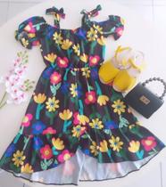 Vestindo floral infantil