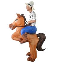 Vestuário inflável para adultos, modelo de equitação marrom - Generic