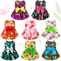 Vestuário para animais de estimação LEIFIDE Hawaii Dog Dress, conjunto de 8 peças L