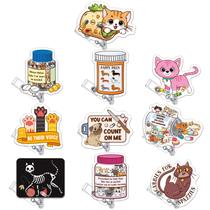 Vet Tech Badge Reel Landical Funny Animal Dog Cat x10