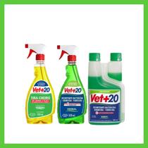 Vet20 1Tira Cheiro 1 Desinfetante Concentrado 1 Desinfetante Pronto Para Uso Spray 500ml Escolha a Fragrância Vet20 1Tira Cheiro 1 Desinfetante Concentrado 1 Desinfetante Pronto Para Uso Spray 500ml Escolha a Fragrância