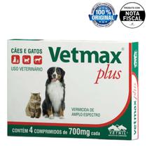 Vetmax Plus 700 mg 4 Comprimidos Vermífugo Vetnil