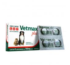 vetmax plus 700mg (4 comp.) - vetnil vermifugo p/ cães e gatos - opções de kit