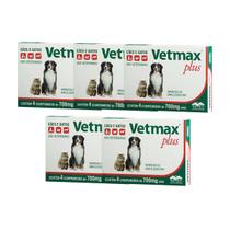 Vetmax Plus 700mg Vetnil 4 comp. Cães e Gatos kit com 20