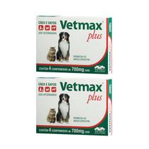 Vetmax plus para Cães - 8 comprimidos 700mg VETNIL Vermifugo para Cachorro