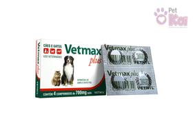 Vetmax plus para Cães e Gatos - 4 comprimidos 700mg VETNIL