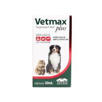 Vetmax Plus Suspensão 30ml Vermifugo Filhotes Cães e Gatos - Vetnil