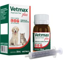 Vetmax Plus Suspensão Univet Vetnil Vermífugo - 30 mL Vetmax Plus Suspensão Univet Vetnil Vermífugo - 30 mL