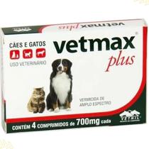 VETMAX PLUS Vermicida Vermífugo Caes e Gatos Original 2-40Kg