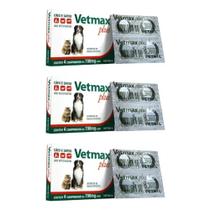 Vetmax Plus Vermífugo Cachorro 4 Comprimidos - Kit 3 Caixas
