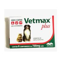 Vetmax Plus Vermifugo Para Cães 10kg 4 Comprimidos - Vetnil