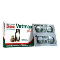 Vetmax Plus Vermífugo para Cães e Gatos Vetnil 04 Comprimidos Vetmax Plus Vermífugo para Cães e Gatos Vetnil 04 Comprimidos