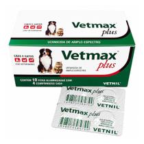 Vetmax Plus Vermifugo Vetnil Cães Gatos Caixa C/40 Comprimidos Vetmax Plus Vermifugo Vetnil Cães Gatos Caixa C/40 Comprimidos