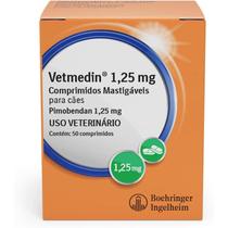 Vetmedin 5 mg Comprimidos Mastigáveis para Cães com Insuficiência Cardíaca Caixa com 50 un.