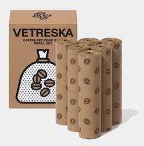 VETRESKA Coffee Pet Poop Bags Refill Set (12 Rolls)