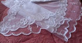 Véu bordado CCB COM notas musicais