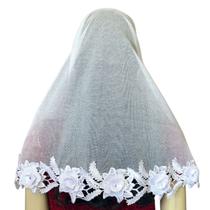 Véu Ccb 3d Renda Larga Guipir Redondo De Bico Véu Ccb 3d Renda Larga Guipir Redondo De Bico