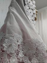 VÉU CCB 3D renda larga strass - Quadrado ou Redondo - VÉU CCB 3D renda larga strass - Quadrado ou Redondo -