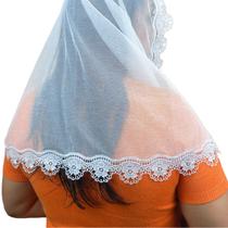 Véu Ccb Adulto Renda Guipir Floral Congregação Cristã (modelo Laura)