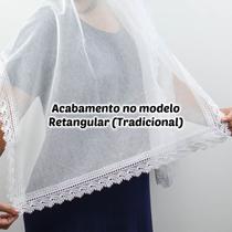 Véu Ccb Adulto Renda Guipir Floral (modelo Cássia)