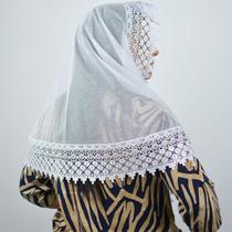 Véu Ccb Adulto Renda Larga Floral Congregação Cristã (modelo Fabiana)