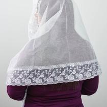 Véu Ccb Adulto Renda Larga Floral Organza Congregação Cristã no Brasil (Melissa) Véu Ccb Adulto Renda Larga Floral Organza Congregação Cristã no Brasil (Melissa)