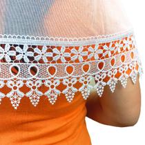 Véu Ccb Adulto Renda Larga Guipir Congregação Cristã no Brasil (modelo Luciana)