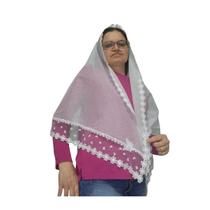 Véu CCB Borboleta Com Detalhe Em Tule Francês e Bordado Adulto