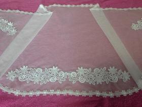 VÉU CCB COM APLIQUE quadrado retangular ou redondo bico