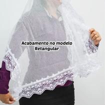 Véu Ccb Congregação Cristã Adulto Renda Guipir Floral Larga (Miriã)