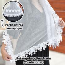 Véu Ccb Congregação Cristã Aplique Borboleta 3D Pedras Strass (modelo Kerolyn)