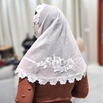 Véu Ccb Congregação Cristã Aplique Floral Renda Dupla Entremeio (modelo Berenice)