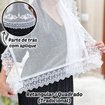 Véu Ccb Congregação Cristã Organista Renda Musical Aplique Clave De Sol (Nicole)