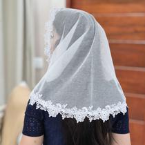 Véu Ccb Congregação Cristã Renda Guipir Floral Adulto (modelo Ariel)