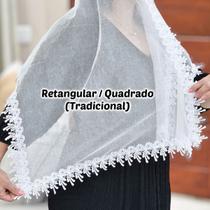 Véu Ccb Congregação Cristã Renda Guipir Floral Adulto (modelo Eva)