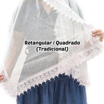 Véu Ccb Congregação Cristã Renda Guipir Floral Adulto (modelo Jasmine)